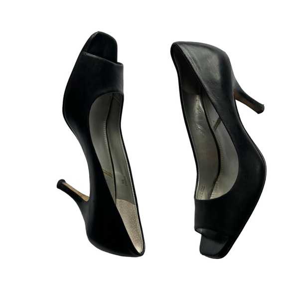 Black Open-Toe High Heel Shoes - Picture 4 of 7